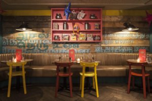 The Chilli Pickle, Guildford, Brighton, Indian, Restaurant, design, interior, furniture