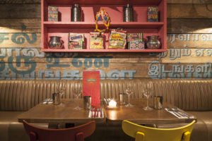 The Chilli Pickle, Guildford, Brighton, Indian, Restaurant, design, interior, furniture