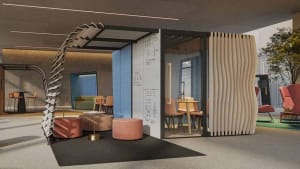 Meeting pod in an office